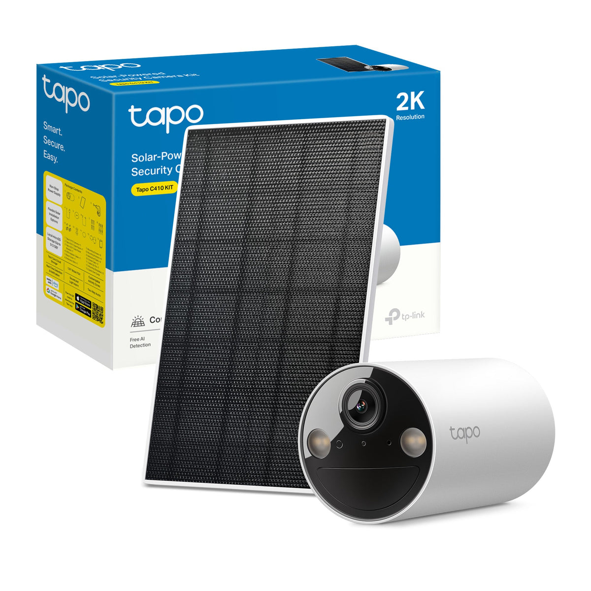 Tapo C410 KIT Telecamera WiFi Esterno 2K 3MP Batteria con Pannello Solare