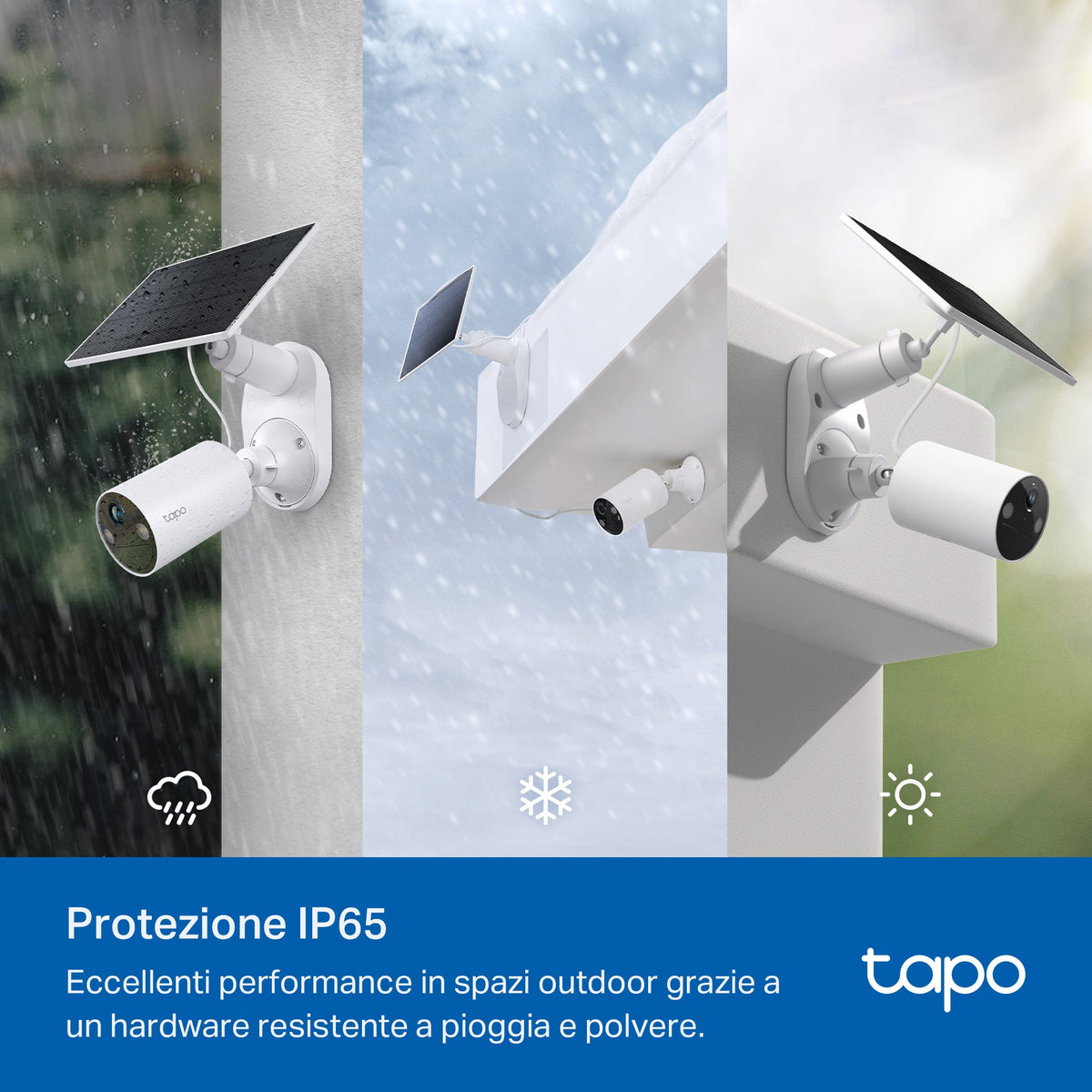 Tapo C410 KIT Telecamera WiFi Esterno 2K 3MP Batteria con Pannello Solare
