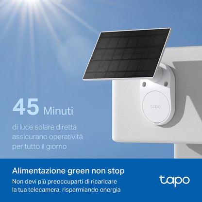Tapo C410 KIT Telecamera WiFi Esterno 2K 3MP Batteria con Pannello Solare
