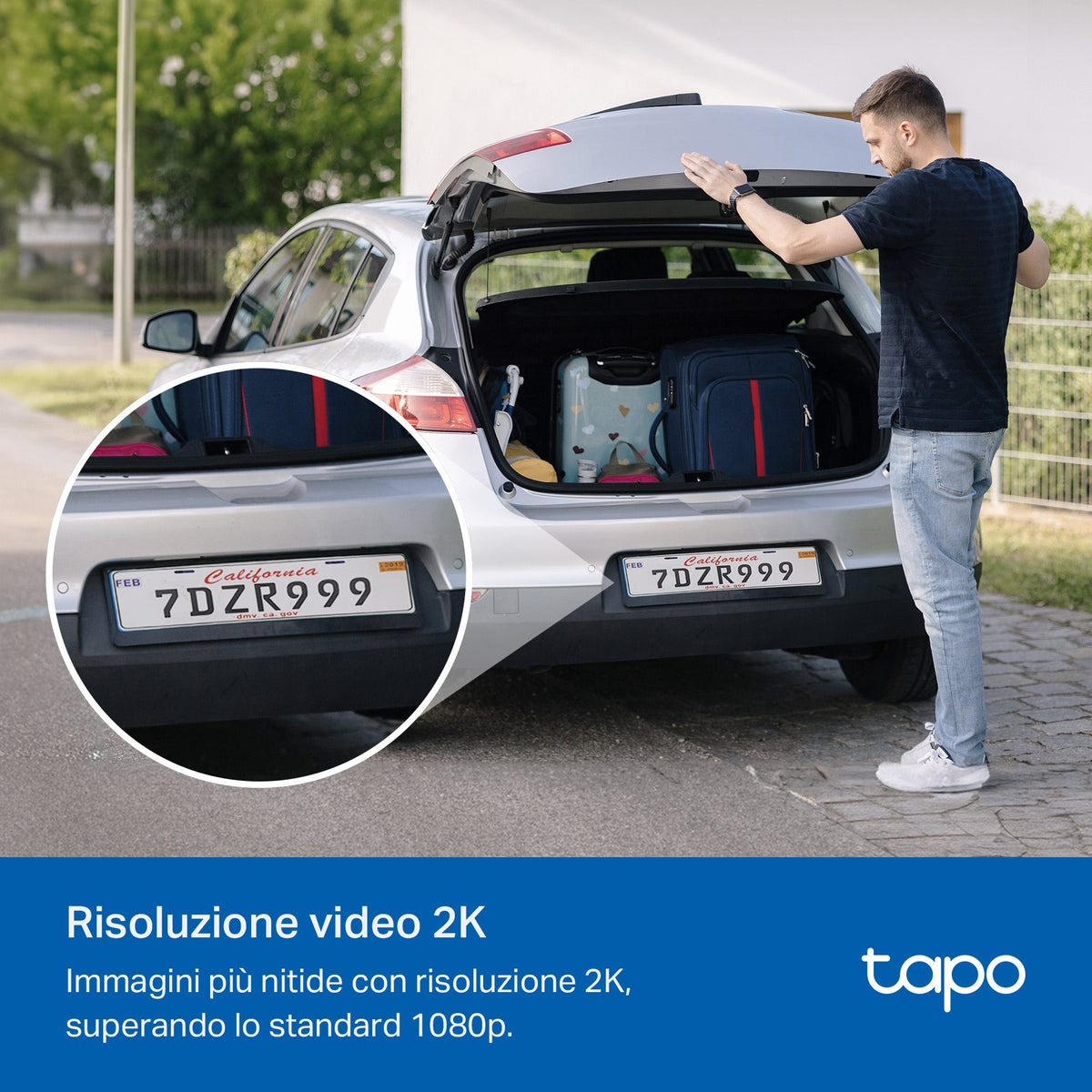 Tapo C410 KIT Telecamera WiFi Esterno 2K 3MP Batteria con Pannello Solare