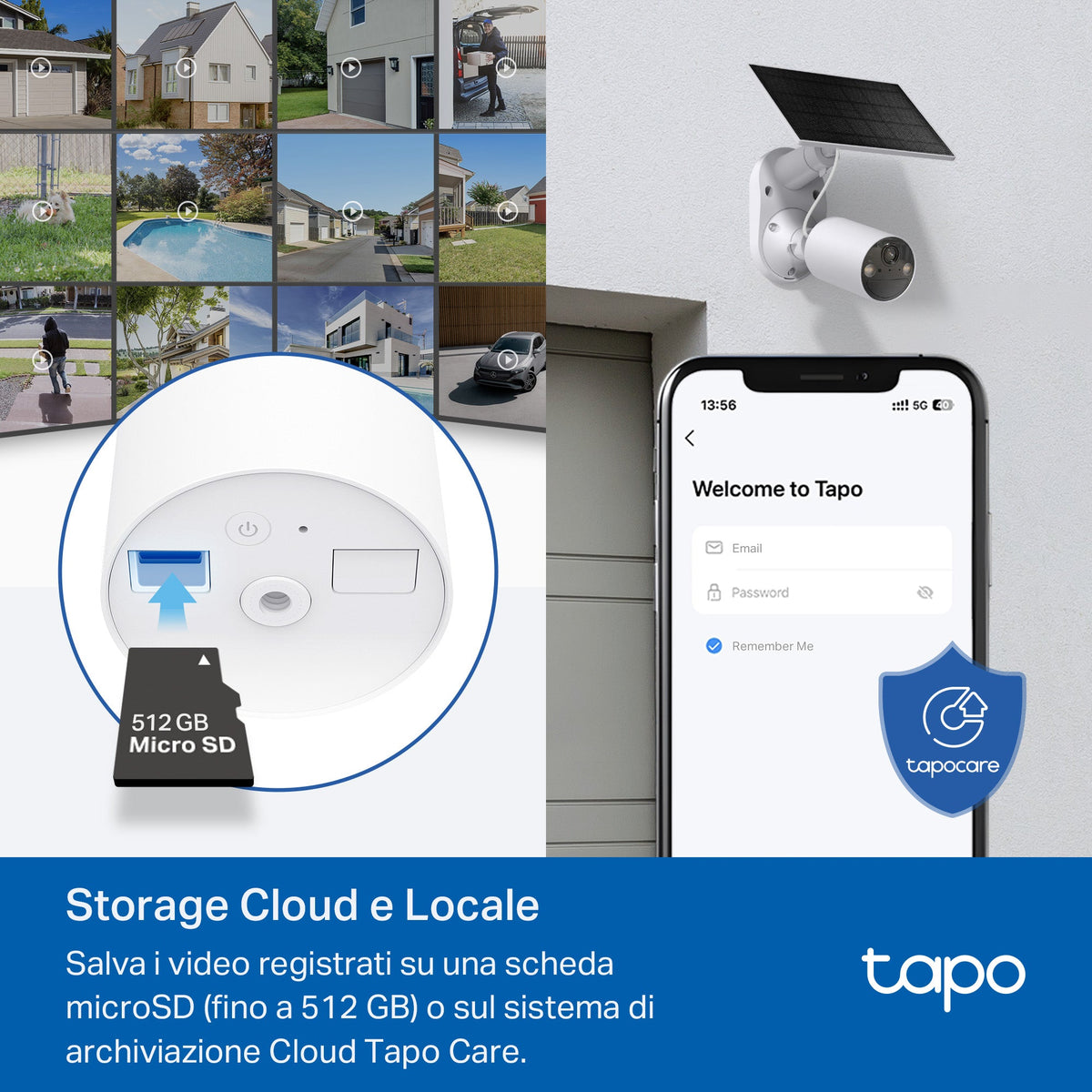 Tapo C410 KIT Telecamera WiFi Esterno 2K 3MP Batteria con Pannello Solare