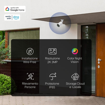 Tapo C410 Telecamera Wi-Fi Esterno a Batteria 2K 3MP, Visione Notturna a Colori