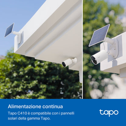Tapo C410 Telecamera Wi-Fi Esterno a Batteria 2K 3MP, Visione Notturna a Colori