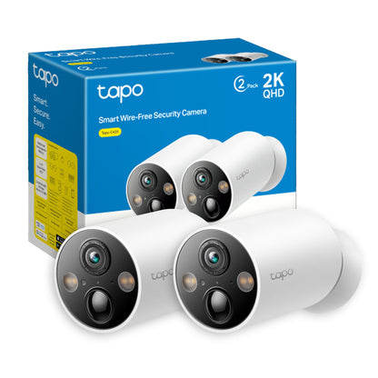 Tapo C425 Telecamera WiFi Esterno 2K 4MP Batteria, Base Magnetica, 2pz