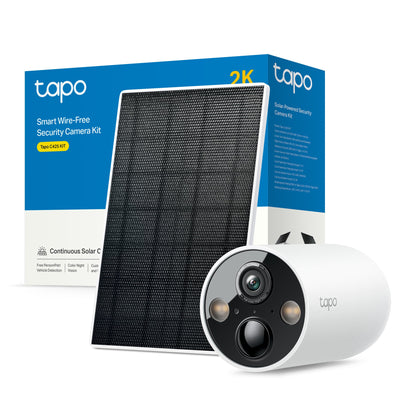 Tapo C425 KIT Telecamera WiFi Esterno 2K 4MP Batteria con Pannello Solare
