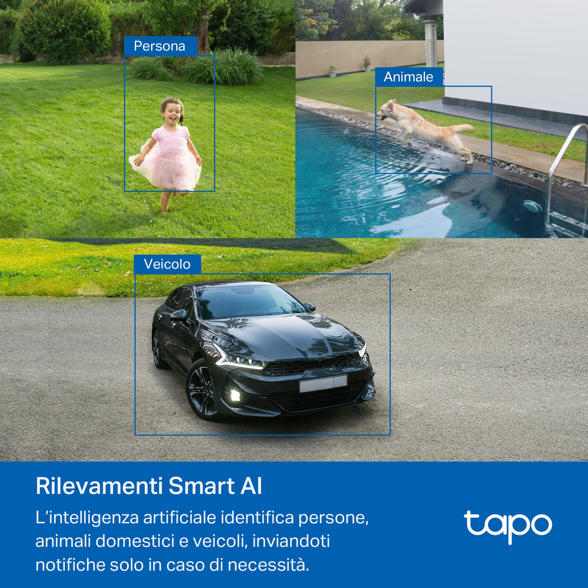 Tapo C460 Telecamera WiFi Esterno 4K 8MP Batteria, Base Magnetica Starlight