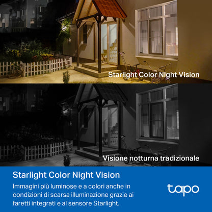 Tapo C460 Telecamera WiFi Esterno 4K 8MP Batteria, Base Magnetica Starlight