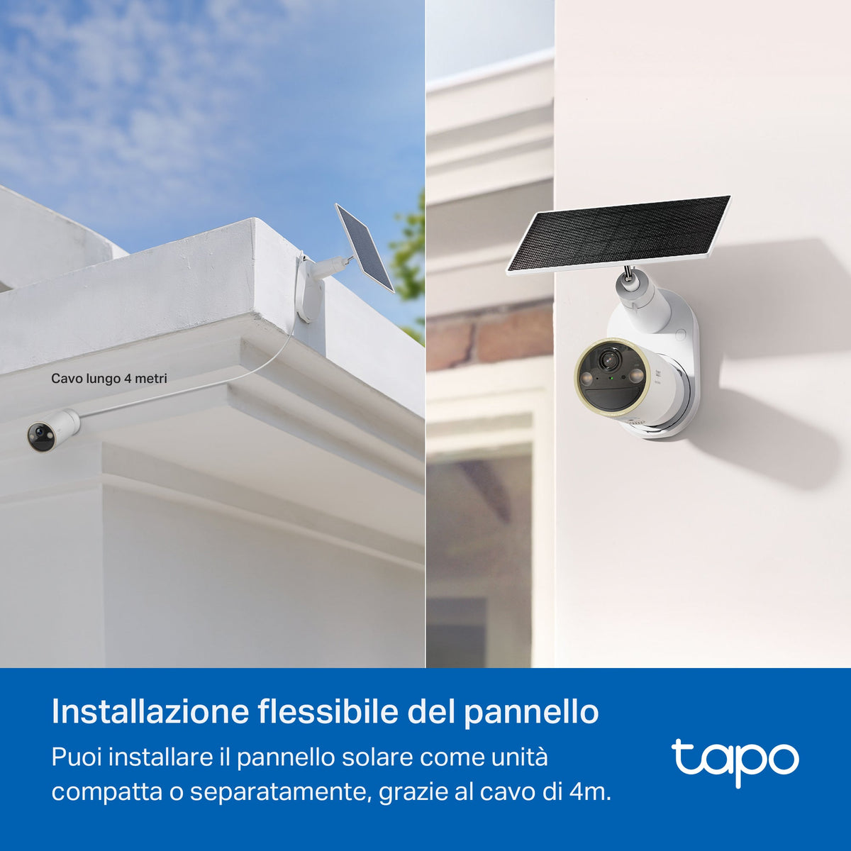 Tapo C460 KIT Telecamera WiFi Esterno 4K 8MP Solare, Base Magnetica Starlight