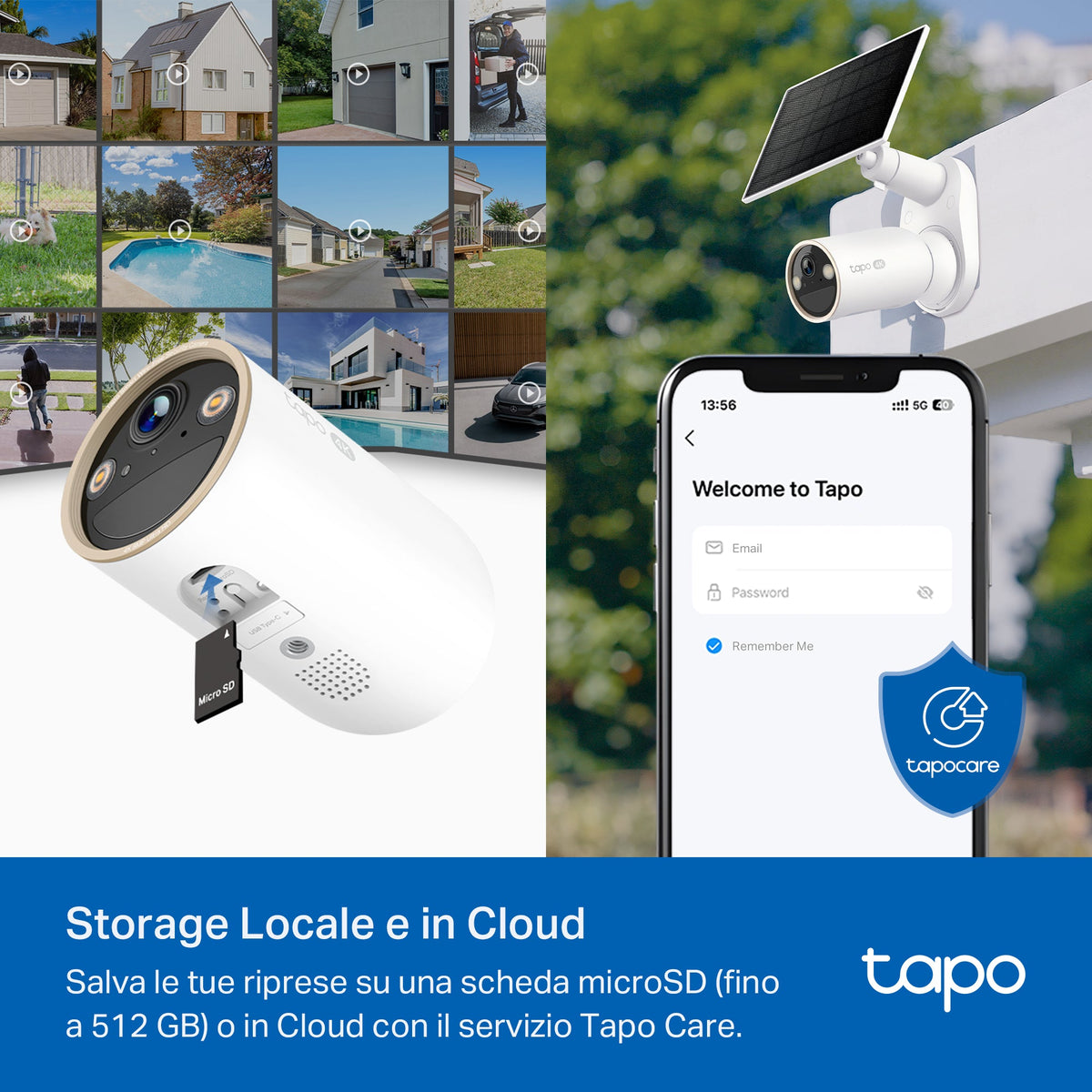 Tapo C460 KIT Telecamera WiFi Esterno 4K 8MP Solare, Base Magnetica Starlight