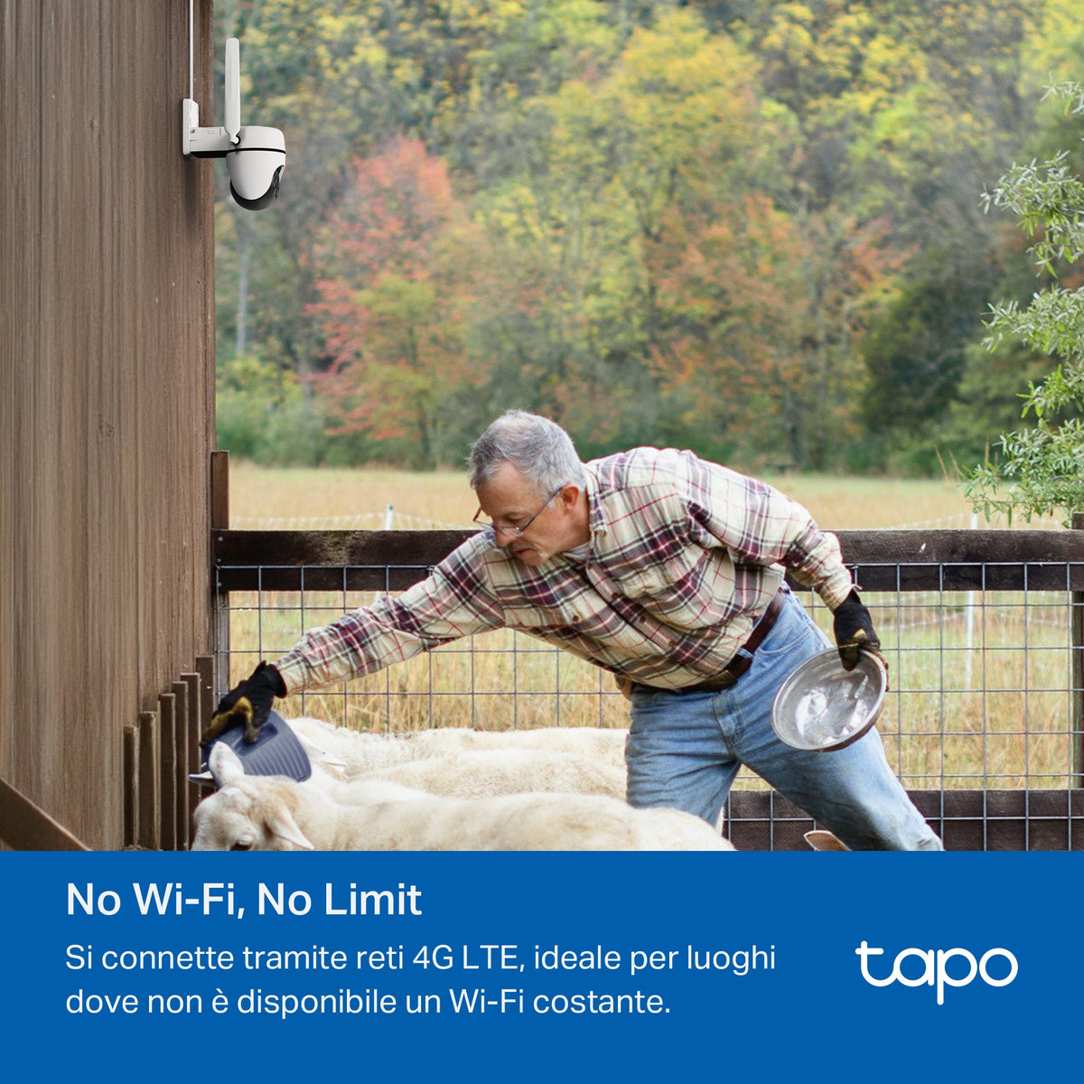 Tapo C501GW Telecamera 4G LTE Esterno FHD, Slot SIM, 360° PTZ, PoE