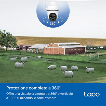 Tapo C501GW Telecamera 4G LTE Esterno FHD, Slot SIM, 360° PTZ, PoE