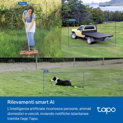 Tapo C501GW Telecamera 4G LTE Esterno FHD, Slot SIM, 360° PTZ, PoE
