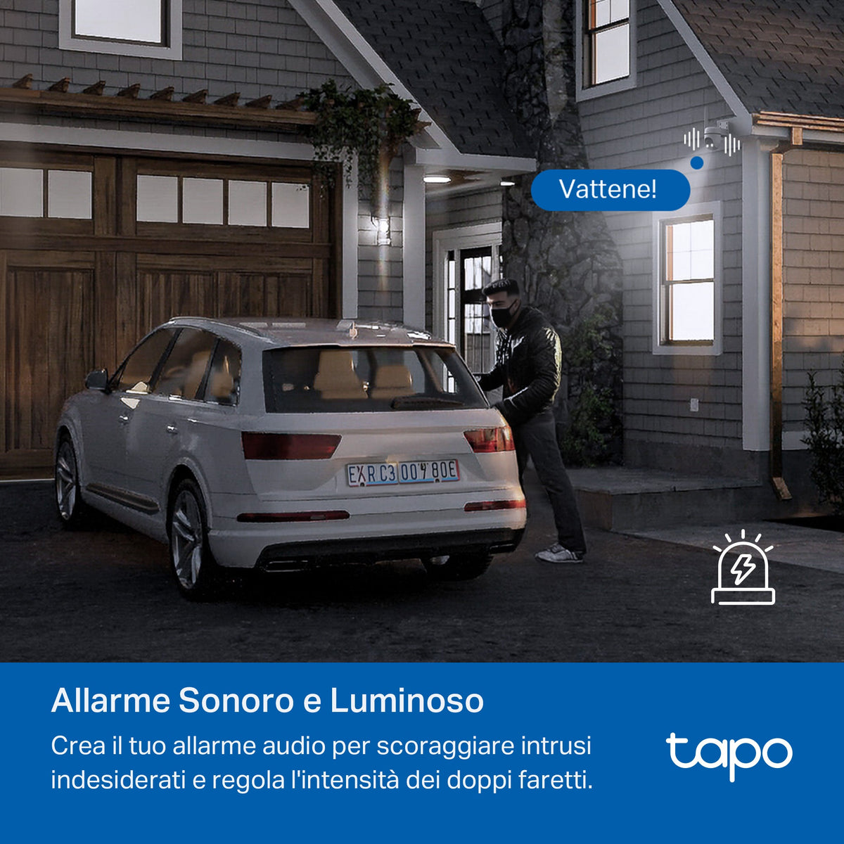 Tapo C501GW Telecamera 4G LTE Esterno FHD, Slot SIM, 360° PTZ, PoE