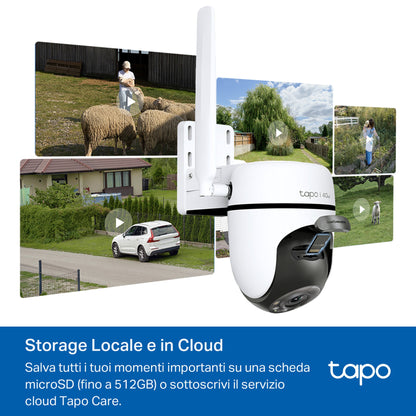 Tapo C501GW Telecamera 4G LTE Esterno FHD, Slot SIM, 360° PTZ, PoE