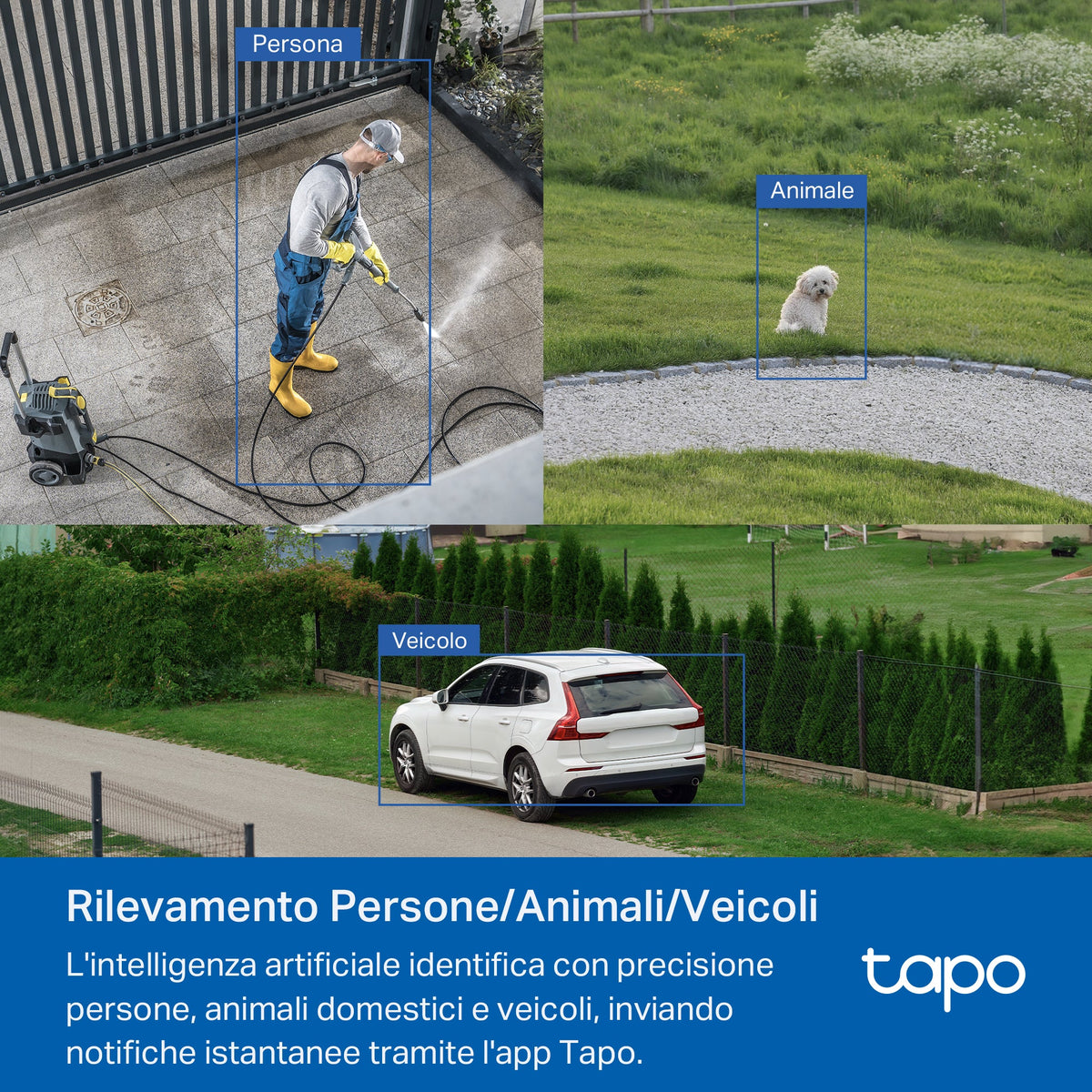 Tapo C530WS Telecamera WiFi Esterno 3K 5MP, Starlight, 360° PTZ, WiFi/Ethernet