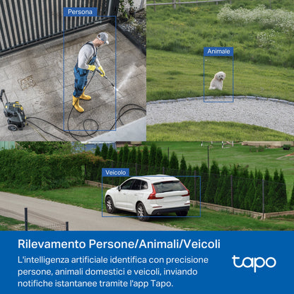 Tapo C530WS Telecamera WiFi Esterno 3K 5MP, Starlight, 360° PTZ, WiFi/Ethernet