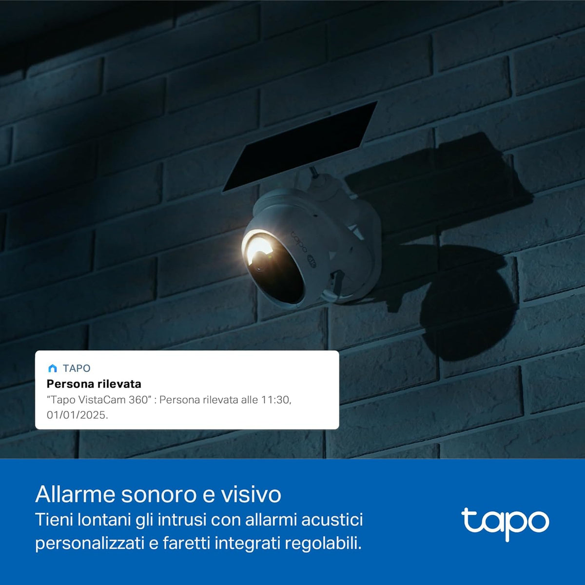 Tapo C660 KIT Telecamera WiFi Esterno 4K 8MP Batteria, Starlight, 360° PTZ