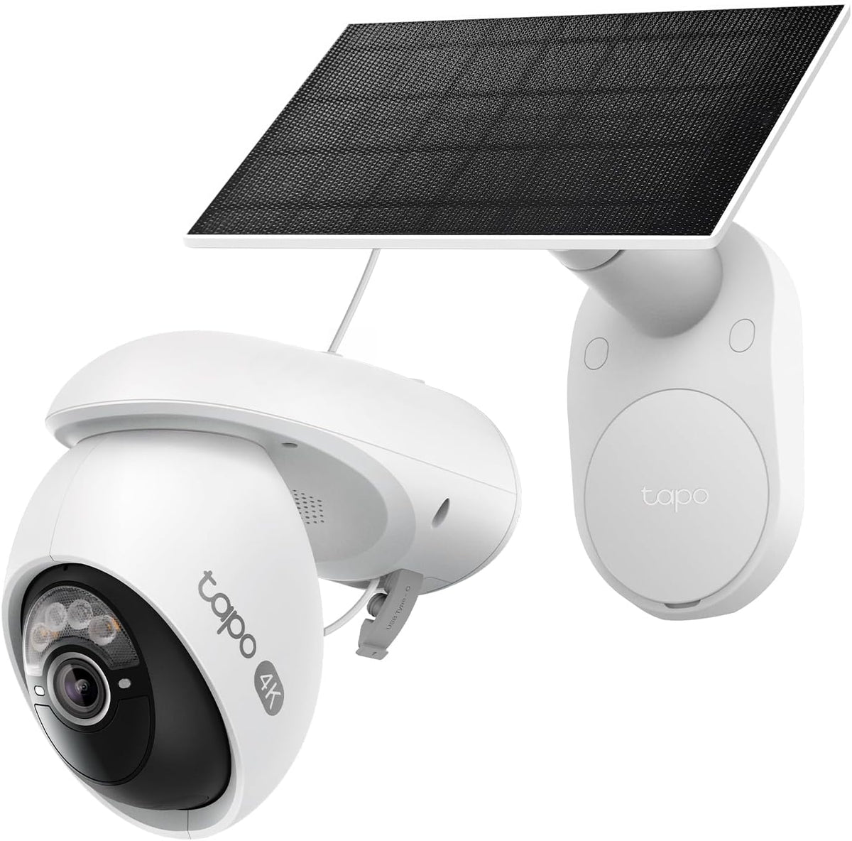 Tapo C660 KIT Telecamera WiFi Esterno 4K 8MP Batteria, Starlight, 360° PTZ