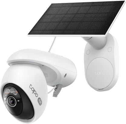 Tapo C660 KIT Telecamera WiFi Esterno 4K 8MP Batteria, Starlight, 360° PTZ