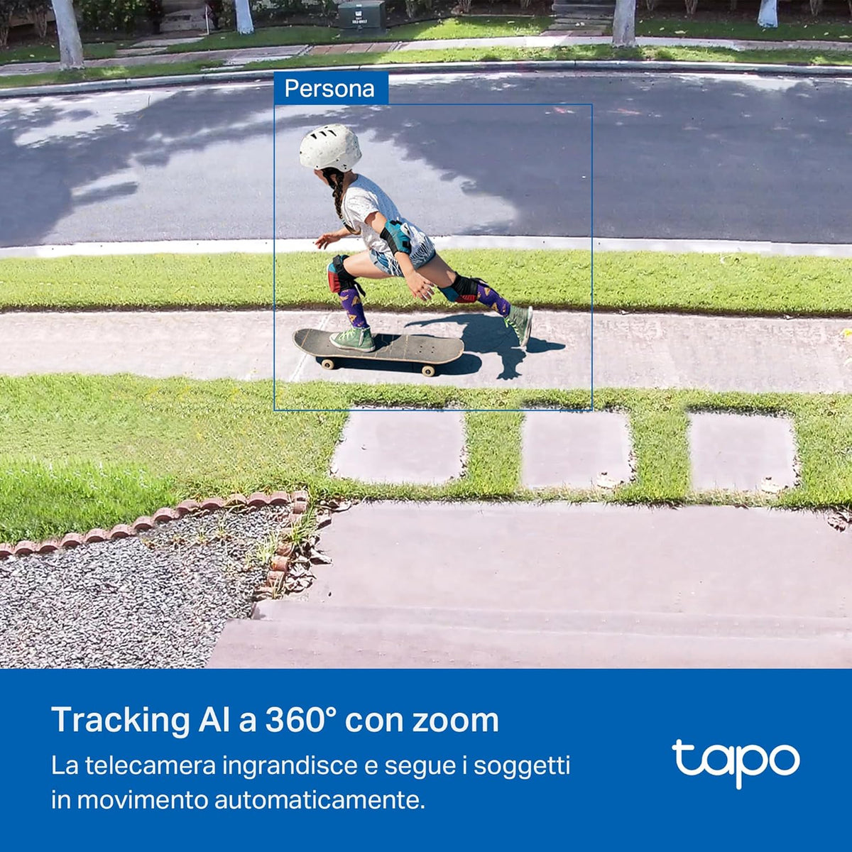 Tapo C660 KIT Telecamera WiFi Esterno 4K 8MP Batteria, Starlight, 360° PTZ