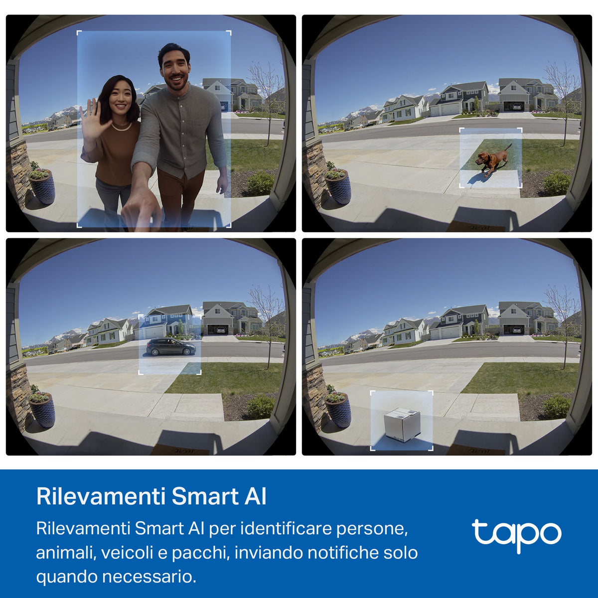 Tapo D235 Videocitofono WiFi 2K 5MP, Batteria 10000mAh o Cablato
