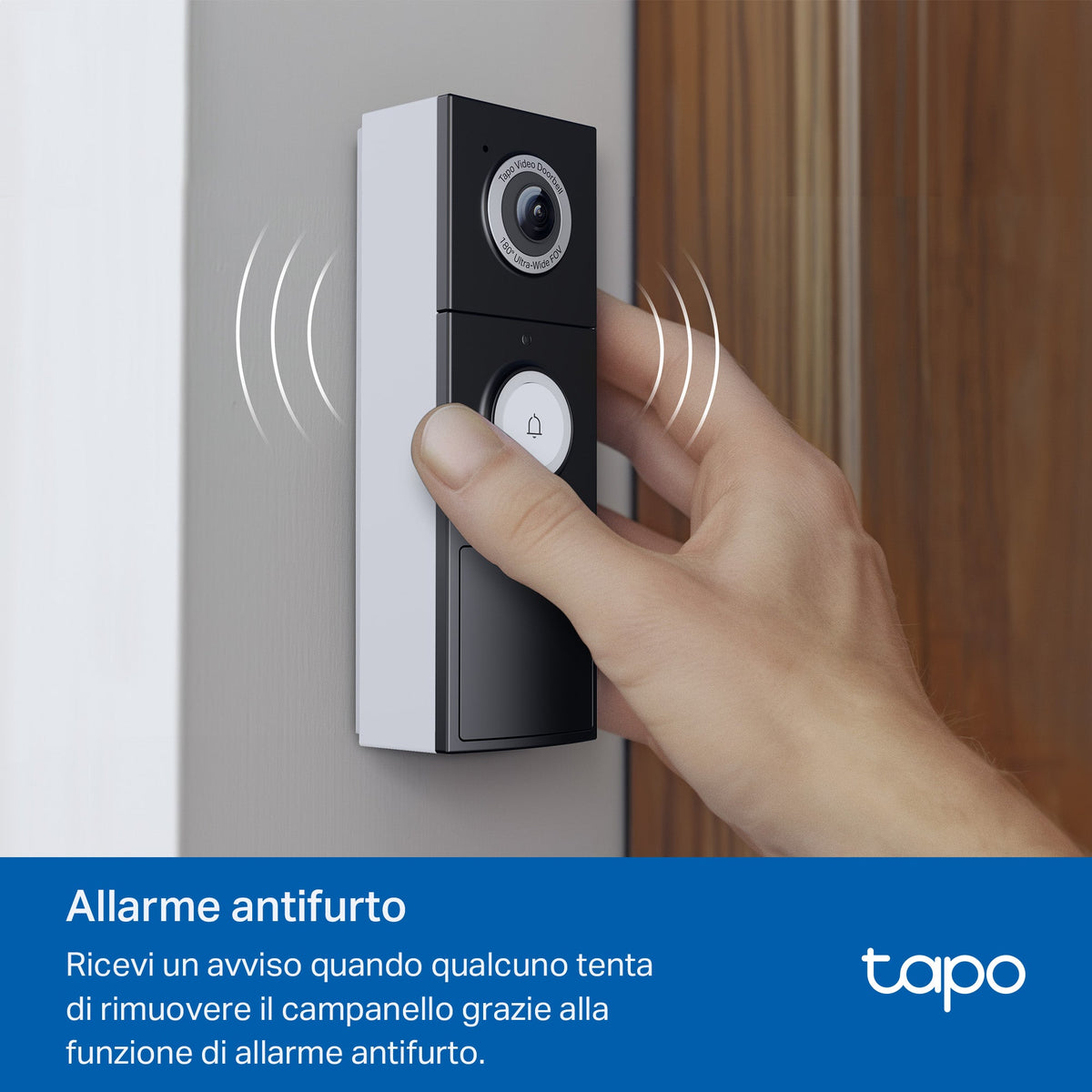 Tapo D235 Videocitofono WiFi 2K 5MP, Batteria 10000mAh o Cablato