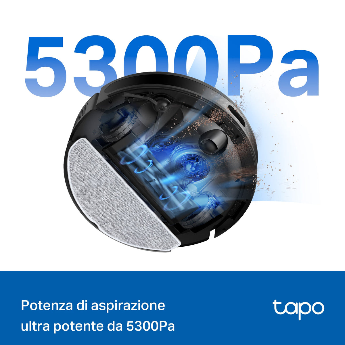 Tapo RV20 Max Plus Robot Aspirapolvere LiDAR MagSlim, Base All-in-One