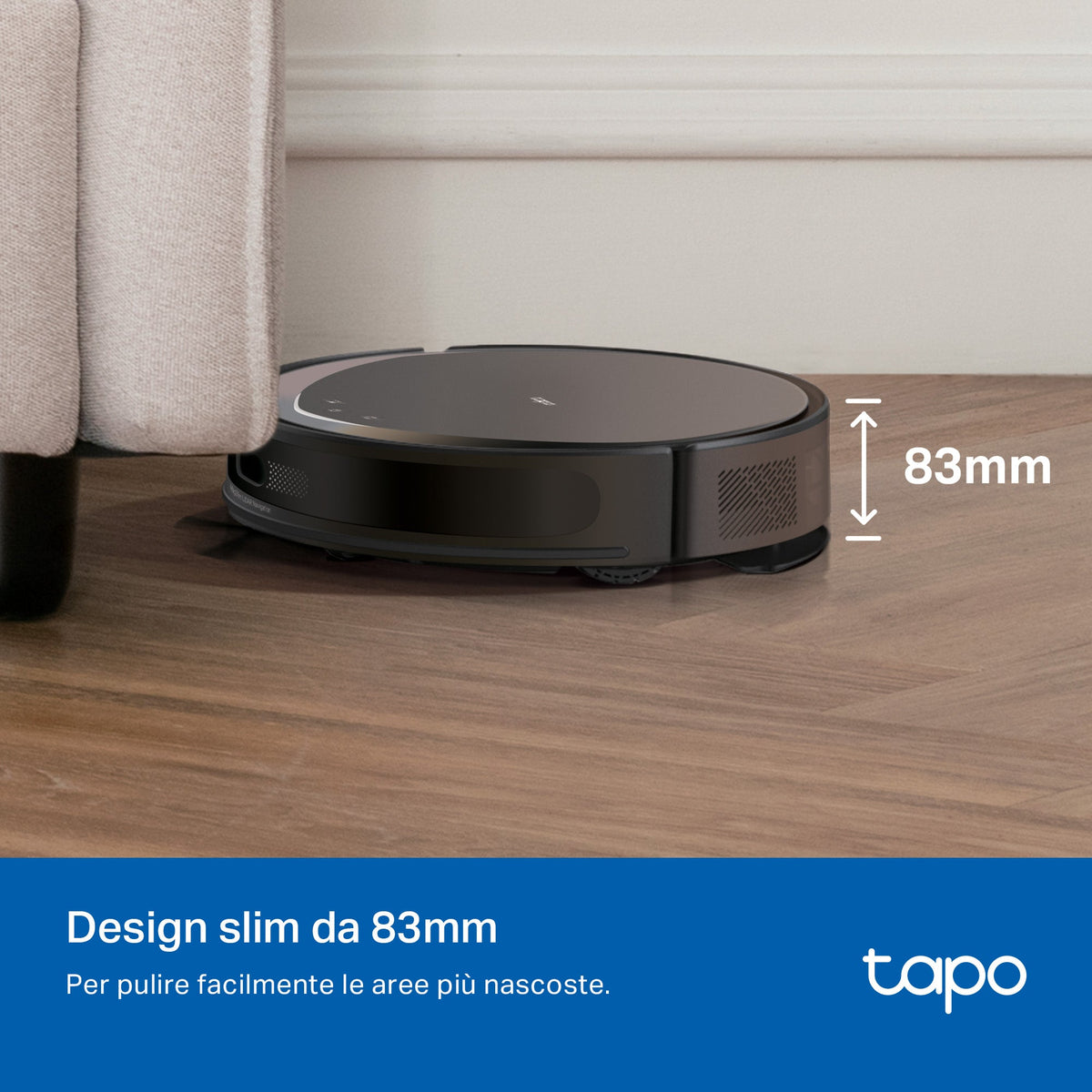 Tapo RV20 Max Plus Robot Aspirapolvere LiDAR MagSlim, Base All-in-One