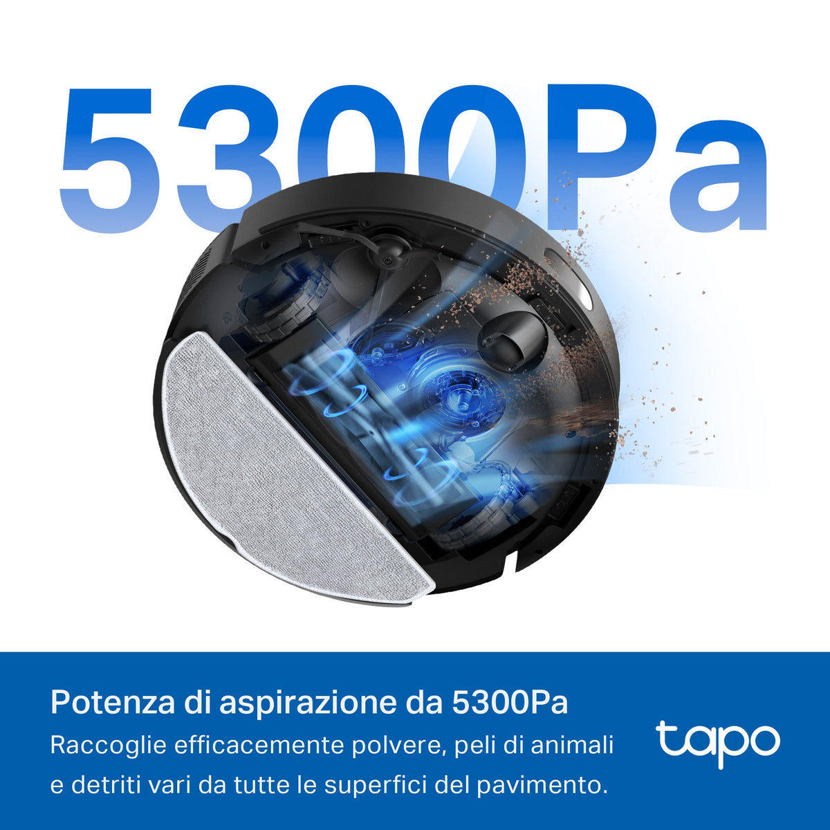 Tapo RV30 Max Robot Aspirapolvere, Navigazione LiDAR+IMU