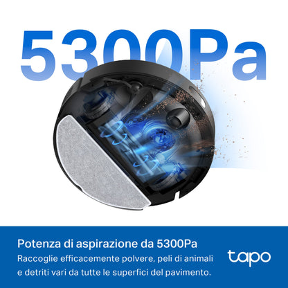Tapo RV30 Max Robot Aspirapolvere, Navigazione LiDAR+IMU