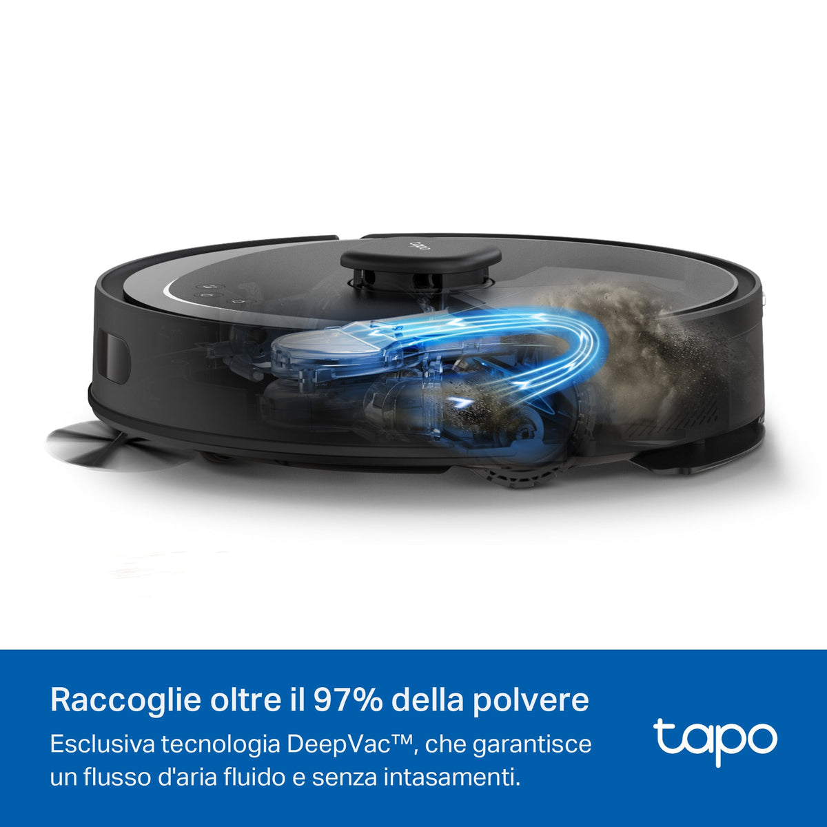Tapo RV30 Max Robot Aspirapolvere, Navigazione LiDAR+IMU
