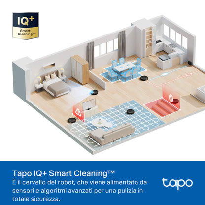 Tapo RV30 Max Robot Aspirapolvere, Navigazione LiDAR+IMU