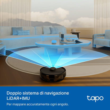 Tapo RV30 Max Robot Aspirapolvere, Navigazione LiDAR+IMU