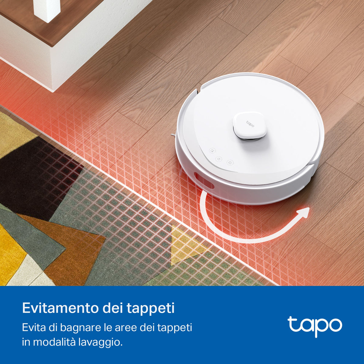 Tapo RV30 Max Plus White Robot Aspirapolvere LiDAR+IMU, Base All-in-One