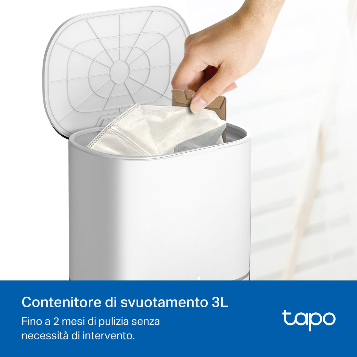 Tapo RV30 Max Plus White Robot Aspirapolvere LiDAR+IMU, Base All-in-One