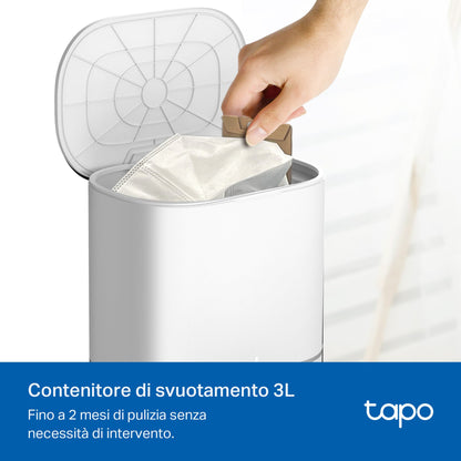 Tapo RV30 Max Plus White Robot Aspirapolvere LiDAR+IMU, Base All-in-One
