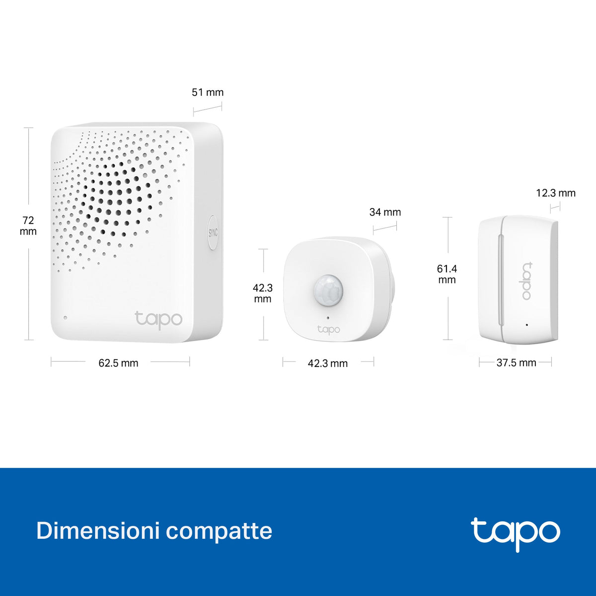 Tapo T30 KIT Sistema di Allarme Antifurto, Kit di Sensori Smart