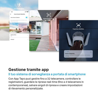 Tapo C320WS Telecamera WiFi Esterno 2K 4MP, Visione Notturna a Colori