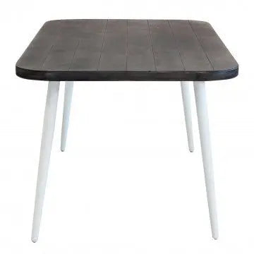 Tavolo Granada - Alluminio Bianco con Piano Grigio 160x90 cm