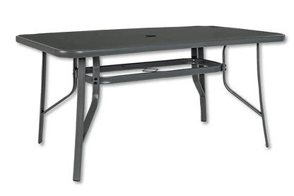 Tavolo Rettangolare Martinez 150X90 con Piano in Vetro Temperato