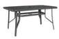 Martinez Rectangular Table 150X90 with Tempered Glass Top