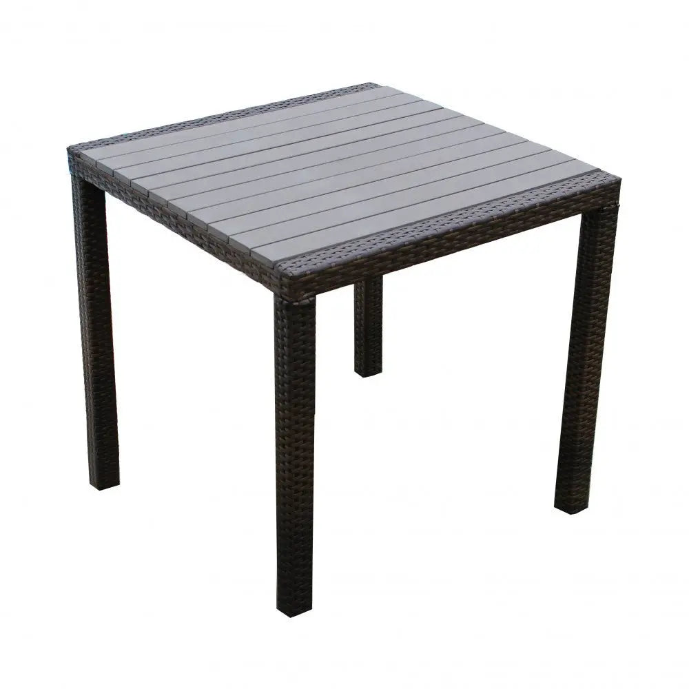 Tisch Minorca – 80x80 cm, Aluminium Braun mit UV-Schutz