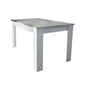 Pepper White and Grey Cement Effect Table - Dimensions: 138 x 80 x 75 h cm