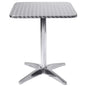 Waterproof Pedestal Table: Steel and Aluminum, 60x60x70 cm