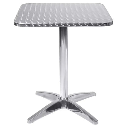 Wassersäulentisch: Stahl und Aluminium, 60x60x70 cm