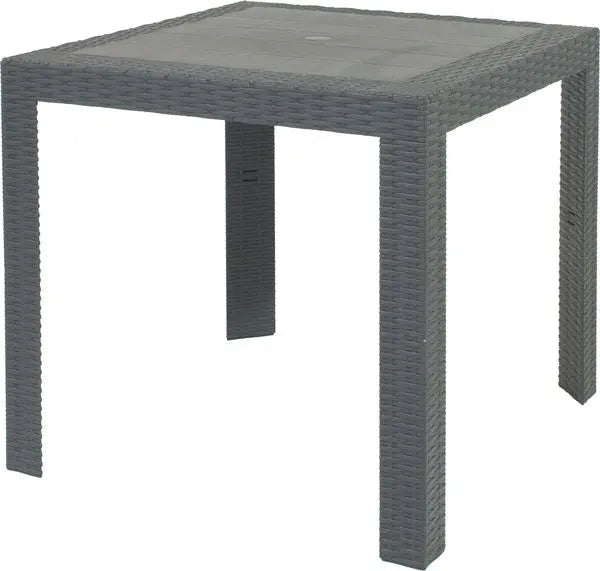 Gartentisch Saturn quadratisch 80x80 aus Harz, 4 Farben