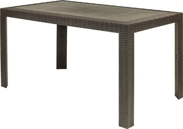 Outdoor-Tisch aus Urano-Harz, rechteckig, 140x80, 4 Farben