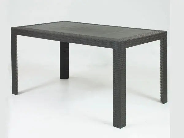 Outdoor-Tisch aus Urano-Harz, rechteckig, 140x80, 4 Farben