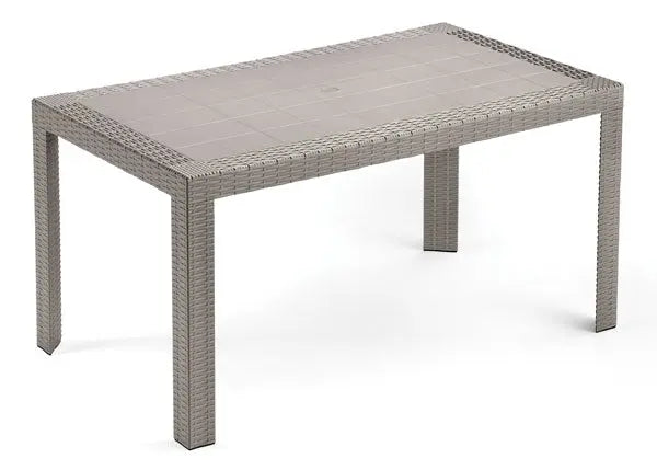 Outdoor-Tisch aus Urano-Harz, rechteckig, 140x80, 4 Farben