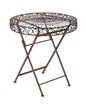 Melanie Outdoor Wrought Iron Table Ø 70 cm - Rust Brown